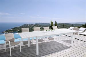 TAVOLO AGIL CM.200/300X100 BIANCO ALLUMINIO