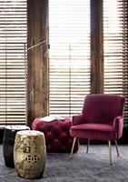 POUF EVAN VELVET QUADRATO BORDEAUX