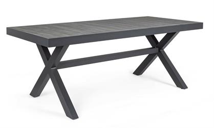 TAVOLO OLAV 195X91 ALLUM. ANTRACITE DOGHE