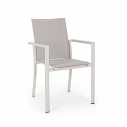 SEDIA CON BRACCIOLI KONNOR TORTORA CHIARO RASTIN