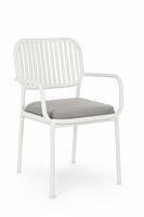 SEDIA CON BRACCIOLI E CUSCINO RODRIGO ANTRACITE