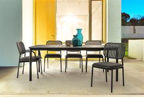 SEDIA CON BRACCIOLI E CUSCINO RODRIGO ANTRACITE