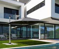 OMBRELLONE SBALZO INES 3X3 ALL.ANODIZ.GREY E COVER