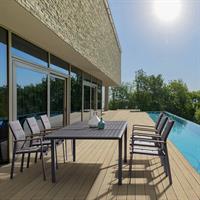 TAVOLO ODD CM.160/240X100 ANTRACITE ALLUMINIO