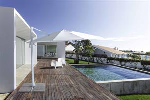 OMBRELLONE SBALZO ROMA D.300 BASE GIREV. ALL.BIANCO