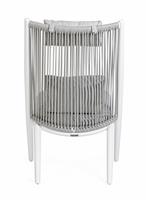 POLTRONA LONGE ALOHA CON CUSCINI CORDA ALL. BIANCO