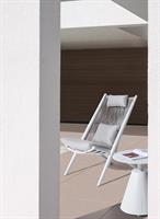 POLTRONA LONGE ALOHA CON CUSCINI CORDA ALL. BIANCO