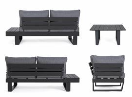 SET DIVANO CROZET ANGOLO ANTRACITE