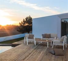 SET DIVANO 4 PZ. HARBOR ALLUMINIO E LEGNO ACACIA