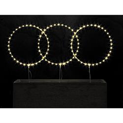 SET 3 CERCHI CON 105 LED DIAM.35 BIANCO CALDO