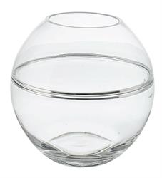 VASO VETRO ILLUSION CM. 22 H. TONDO TRASPARENTE