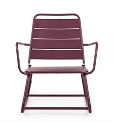 POLTRONA DONDOLO METALLO LILLIAN BORDEAUX