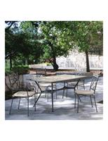 TAVOLO ACCIAIO ZINCATO  PIANO CERAMICA 200X100 BERKLEY