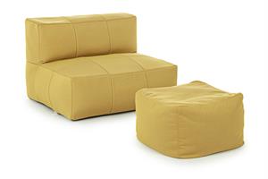 POUF TESSUTO OUTDOOR 50X50 YELLOW