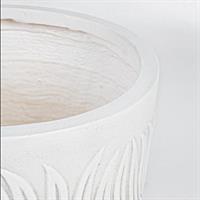 SET 2 CACHEPOT BIANCHI  DECORO FOGLIE D.35 E 28