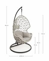 POLTRONA SOSPESA KELLY  ANTRACITE TORTORA