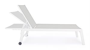 LETTINO ALTO HILDE CON  RUOTE BIANCO