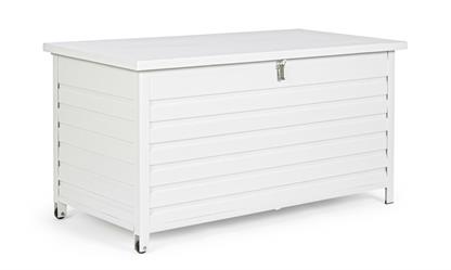 BAULE ALLUMINIO OUTDOOR BIANCO C. RUOTE CM.141