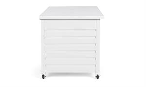 BAULE ALLUMINIO OUTDOOR BIANCO C. RUOTE CM.141