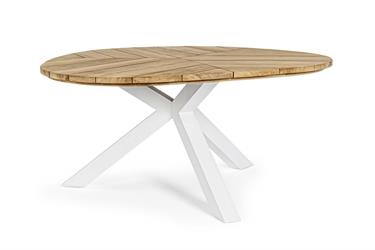 TAVOLO PALMDALE D.160 ALL. E LEGNO TECK