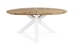 TAVOLO PALMDALE D.160 ALL. E LEGNO TECK