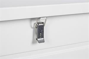 BAULE ALLUMINIO OUTDOOR BIANCO C. RUOTE CM.155