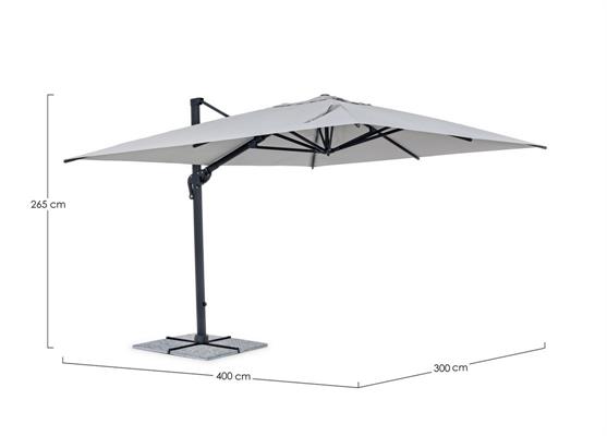 OMBRELLONE SBALZO INES 3X4 ALL.ANODIZ.GREY