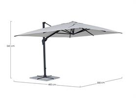 OMBRELLONE SBALZO INES 3X4 ALL.ANODIZ.GREY