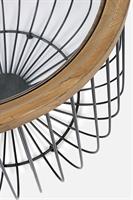 TAVOLINO SHILA METALLO  LEGNO PZ.2 D.61 H.62