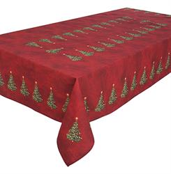TOVAGLIA XMAS TREE ROSSO CM.140X300