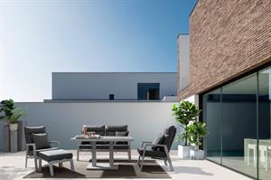 TAVOLO ALLUM. BIANCO REG. H.49/72 CM.140X85 TOP LUNAR