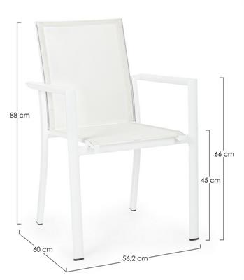 SEDIA CON BRACCIOLI ALLU TEX KONNOR BIANCO