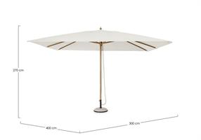 OMBRELLONE 3x4 ECLIPSE  NATURAL PALO CENTRALE