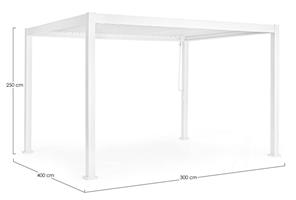 PERGOLA PACIFIC 3X4 ALLU. BIANCA
