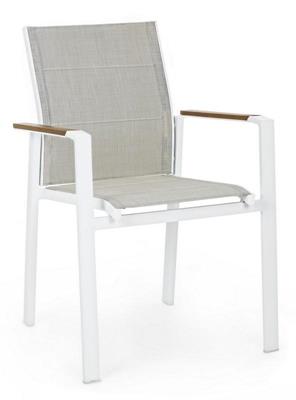 SEDIA C-BR.KUBIK BIANCO INT.LEGNO