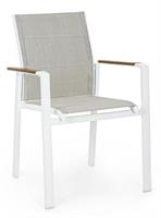 SEDIA C-BR.KUBIK BIANCO INT.LEGNO