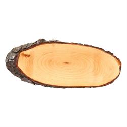 TAGLIERE LEGNO CORTECCIA ONTANO OVALE CM.50