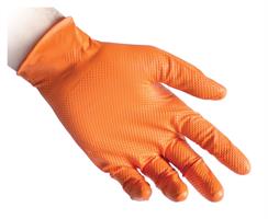 GUANTI NITRILE ARANCIO  PZ.50 ALTO SPESSORE XXL      N85