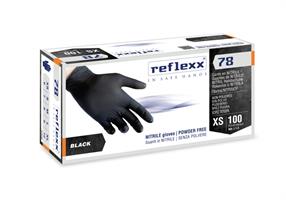 GUANTI NITRILE BLACK R78 PZ.100 XL SENZA POLVERE Gr.4,0