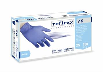 GUANTI NITRILE BLU' SOFT R76 PZ.100 L S/POLVERE  Gr.3,5