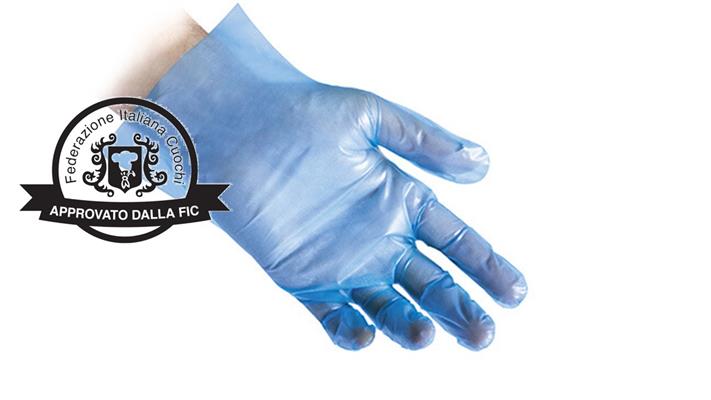 GUANTI TERMOPLASTICI T22 PZ.200 BLU' LARGE MONOUSO