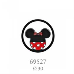 MINNIE DECORO METALLO D. 30 RED BLACK