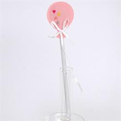 MATITA CON PALLONCINO IN COTONE ROSA