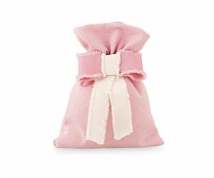 SACCHETTO COTONE PINK CON FIOCCO GROGRE'