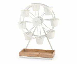RUOTA PANORAMICA LEGNO E METALLO CON 8 SECCHIELLI