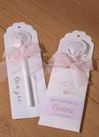 MATITA MONGOLFIERA CUORI ROSA E CARTONCINO H.21