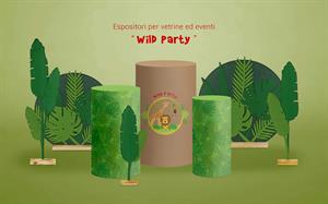 PANNELLO IN PANNO BASE LEGNO FOGLIE GIUNGLA D.60