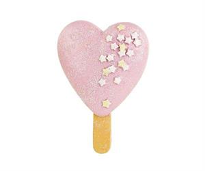 GELATO CUORE MAGNETE RESINA PINK GLITTER