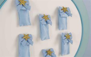 SACCHETTO RASO BUSTINA D'APP. CELESTE PZ.12