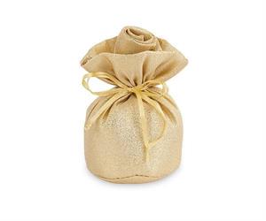 SACCHETTO TESSUTO LAME' D.7 H.12 GOLD
